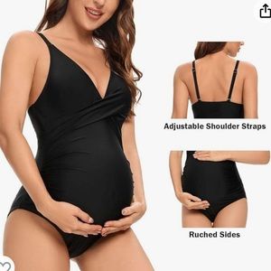 NWT Ziola Maternity Swimsuit One Piece Front Cross Swimsuit V-Neck size 2XL